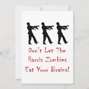Låt inte Harris Zombies äta dina hjärnor Julkort