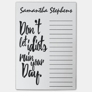 Låt inte idioter fördärva ditt citationstecken  post-it block