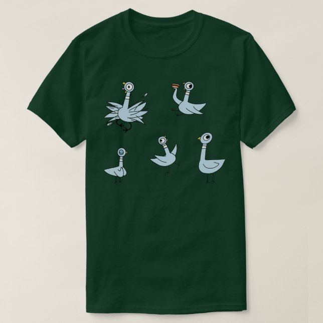 Låt inte Pigeon köra Buss  T Shirt (Design framsida)