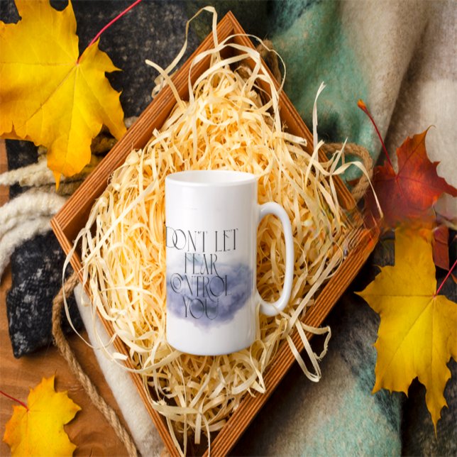 "Låt inte rädslan styra dig - Elegant Motivering Kaffemugg (Skapare uppladdad)