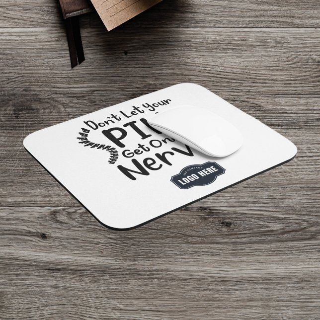 Låt inte ryggen komma åt Nerves Business Logotyp Musmatta (Business Logo Administrator Mouse Pad)