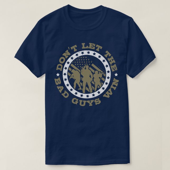 Låt inte skurkarna vinna. t shirt (Design framsida)