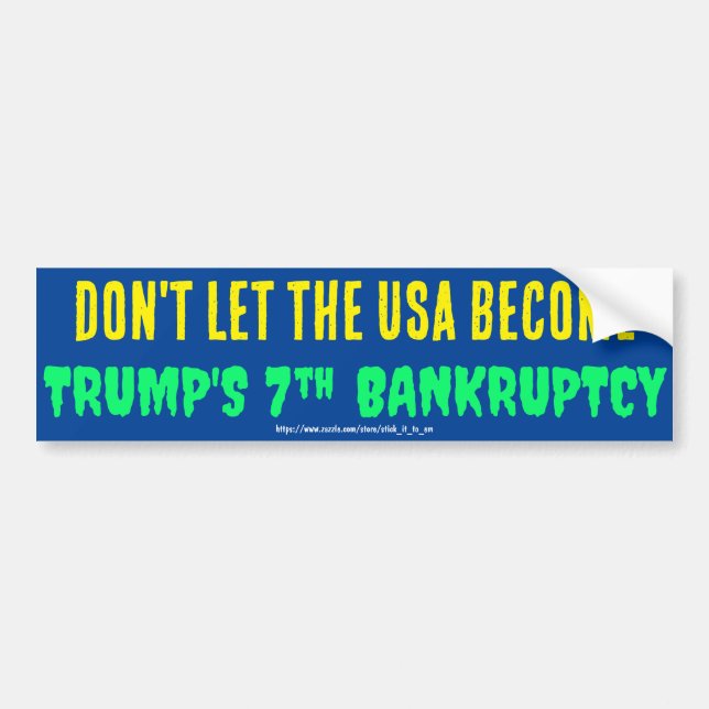 LÅT INTE USA BLI TRUMP:S BANKRUPTCY 7:E BILDEKAL (Framsidan)