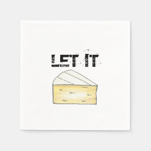 LÅT IT BRIE (BE) Funny Cheese Wedge Foodie Cooking Pappersservett