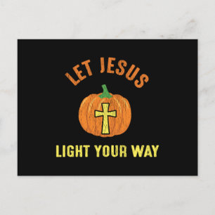 Låt Jesus belysa din Thanksgiving Christian Vykort