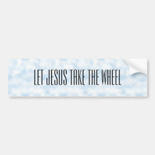 Låt Jesus ta hjulet Bildekal