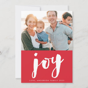Låt JOY Red Märkre Julfoto Julkort