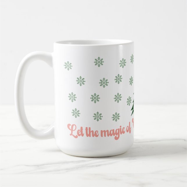 Låt julmagin fylla ditt hjärta kaffemugg (Vänster)