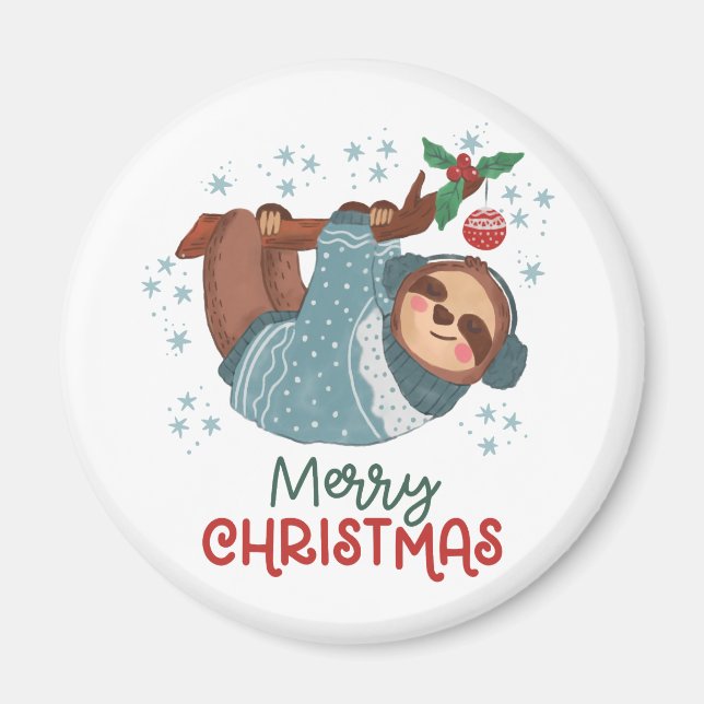 Lat julmagnet med lat sloth magnet (Framsidan)