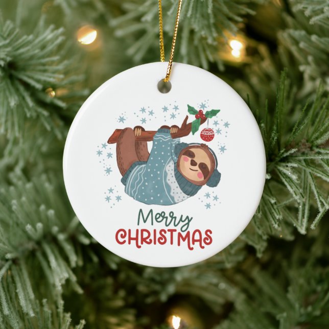 Lat julslottsfirande julgransprydnad keramik (Träd)