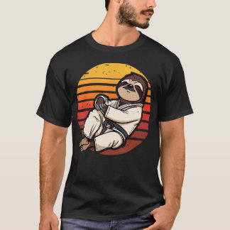 Lat karate Retro solnedgång kampsport T Shirt