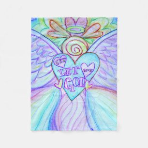 Låt Kärlek få gud Guardian Angel Chemo Blanket Fleecefilt