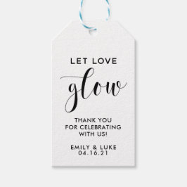 Låt Kärlek ge ljus för Bröllop-ljus Presentetikett