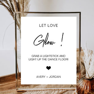 Låt Kärlek glider minimalistiskt, håll hjärtdansen Poster