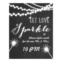 Låt kärlek gnistra bröllop skriva under kritan