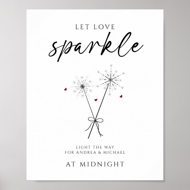 Låt Kärlek Gnistra - Sparkler Sendoff Avslappnad B Poster (Framsidan)