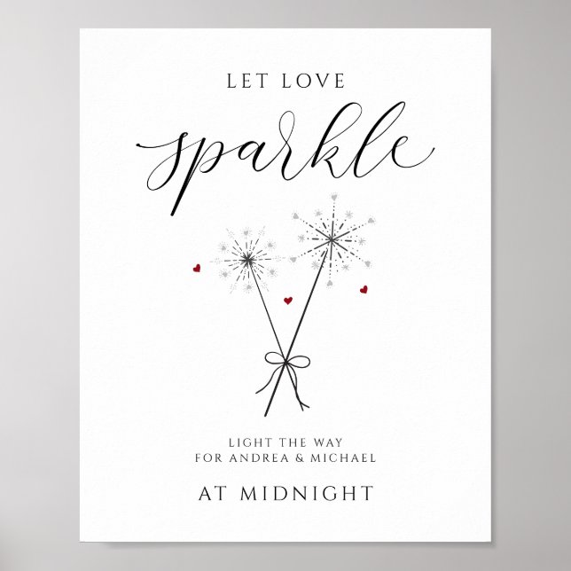 Låt Kärlek Gnistra - Sparkler Sendoff-signalen Brö Poster (Framsidan)