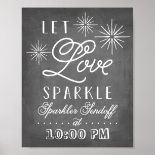 Låt Kärlek Gnistra Sparkler - skicka av Poster