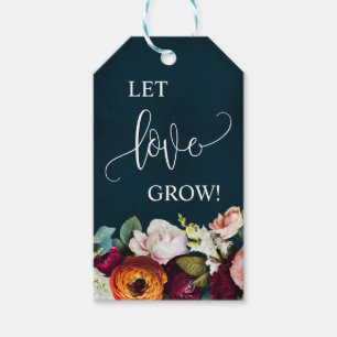 Låt Kärlek Grow Plant Gift Vin Möhippa Presentetikett
