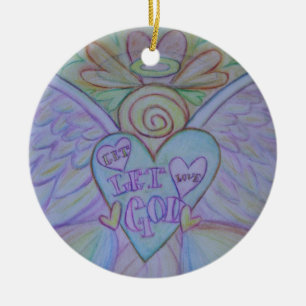 Låt Kärlek, låt Gud Angel Art Helgdag Ornament
