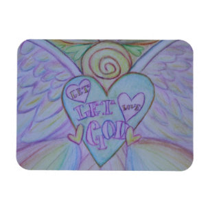 Låt Kärlek, låt gud Rainbow Angel Magnet