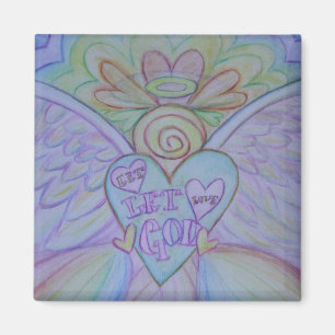 Låt Kärlek, låt gud Rainbow Angel Magnet