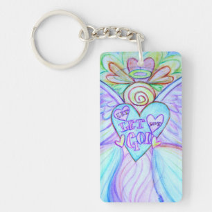 Låt Kärlek låta gud Guardian Angel Keychain