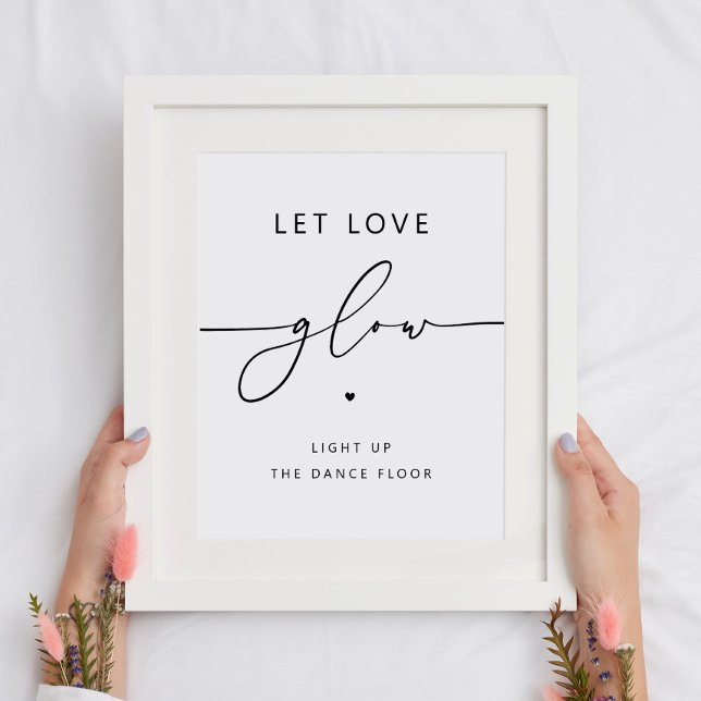 Låt Kärlek Lysa | Minimalistisk Bröllopsljus Stav  Poster (Skapare uppladdad)