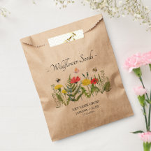 Låt Kärlek odla l Wildblomsfrö Bag-favoritpåse