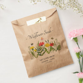 Låt Kärlek odla l Wildblomsfrö Bag-favoritpåse