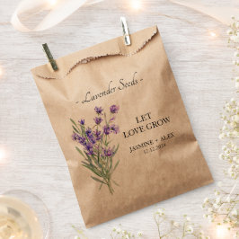 Låt Kärlek odla lavender Seed Bröllop Packet Bag