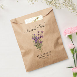Låt Kärlek odla lavender Seeds bröllopsbag