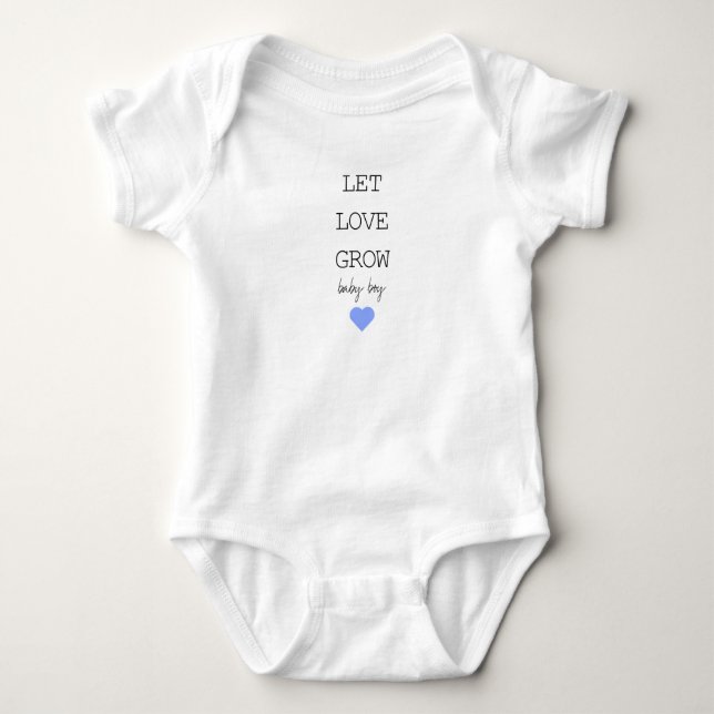 Låt Kärlek odla Pojke Babygrow T Shirt (Framsida)
