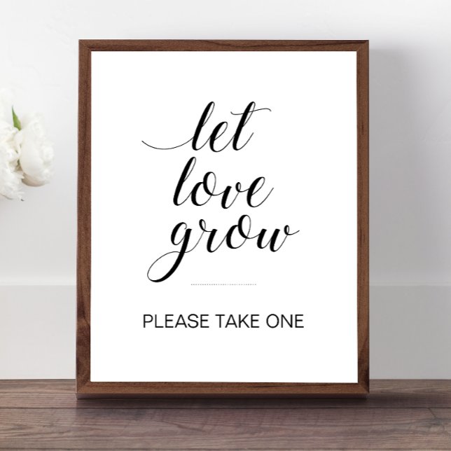 Låt Kärlek Växa Bröllopspresent Växt Botaniska Tec Poster (Skapare uppladdad)