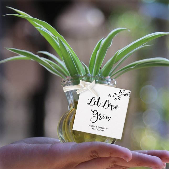 Låt Kärlek växa, Elegant Modern Rustik Gåvor Etiketter (Skapare uppladdad)