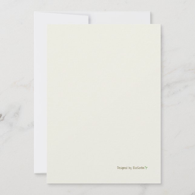 Låt Kärlek växa - hälsningskort för vattenfärgen C Inbjudningar (Baksida)