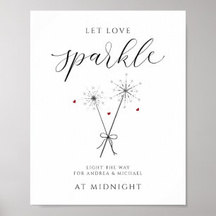 Låt kärleken blomma - Glänsande avskedsskylt bröll Poster