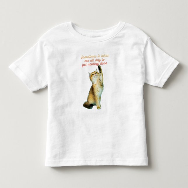 Lat kattälskare rolig söt katt t shirt (Framsida)