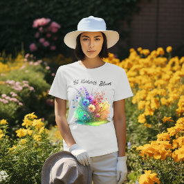 Låt Kindness Bloom-Blommigten T Shirt