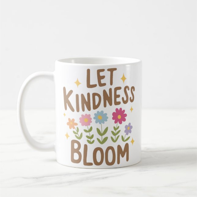 Låt Kindness Bloom Kaffemugg (Vänster)