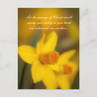 Låt Kristus budskap ljuda bland er på ett utmärkt  Vykort