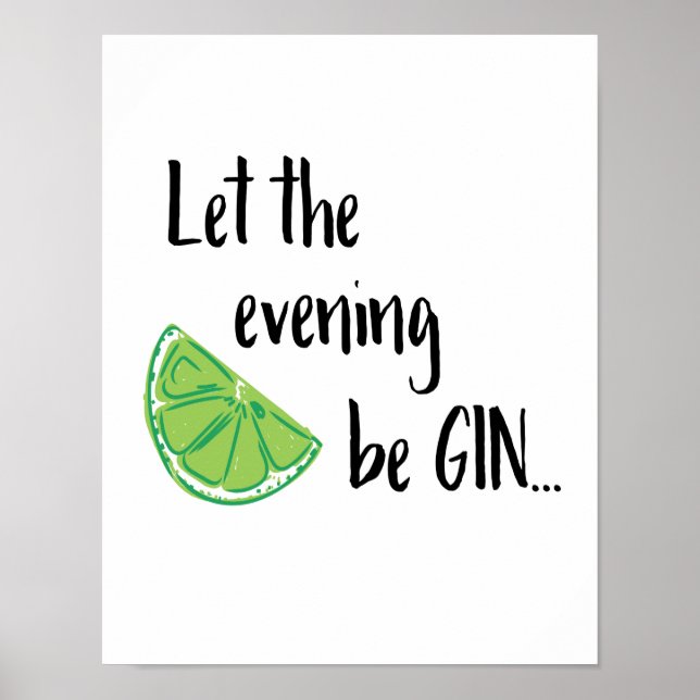 Låt kvällarna bli GIN Poster (Framsidan)