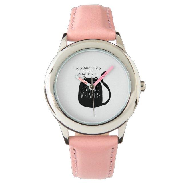 Lat lat svart katt armbandsur (Framsida)