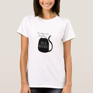 Lat lat svart katt t shirt
