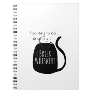 Lat lazy katt Spiral Foto Anteckningsbok