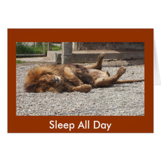 Lat lejont hälsningskort