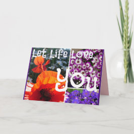 Låt Life Kärlek Blommigt Hälsning få ett bra kort