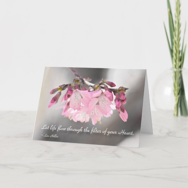 Låt livet flyta genom filtret.. kort (Framsida)