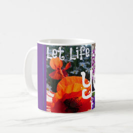 Låt livet Kärlek din inspirerande Blommigt Mugg