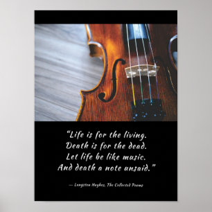 Låt livet vara som Music Langston Hughes Poster